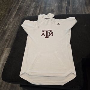 Adidas White and Maroon Men's Shirt